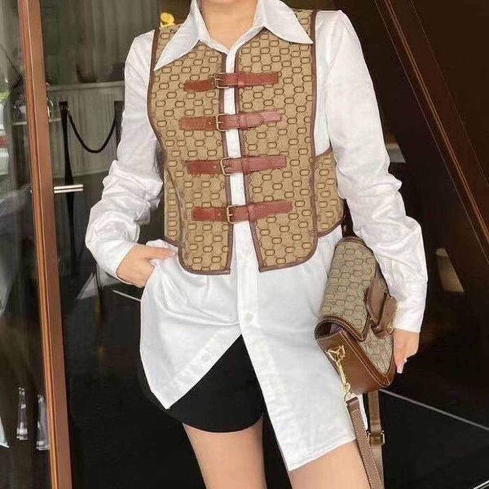 womens vests jacquard letters knight vests oldmoneyaesthetic women sleeveless jackets