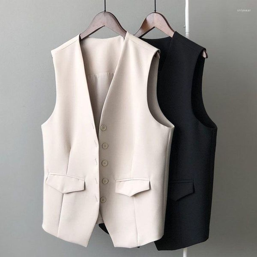 womens vests vneck vest women sleeveless blazer female slim short