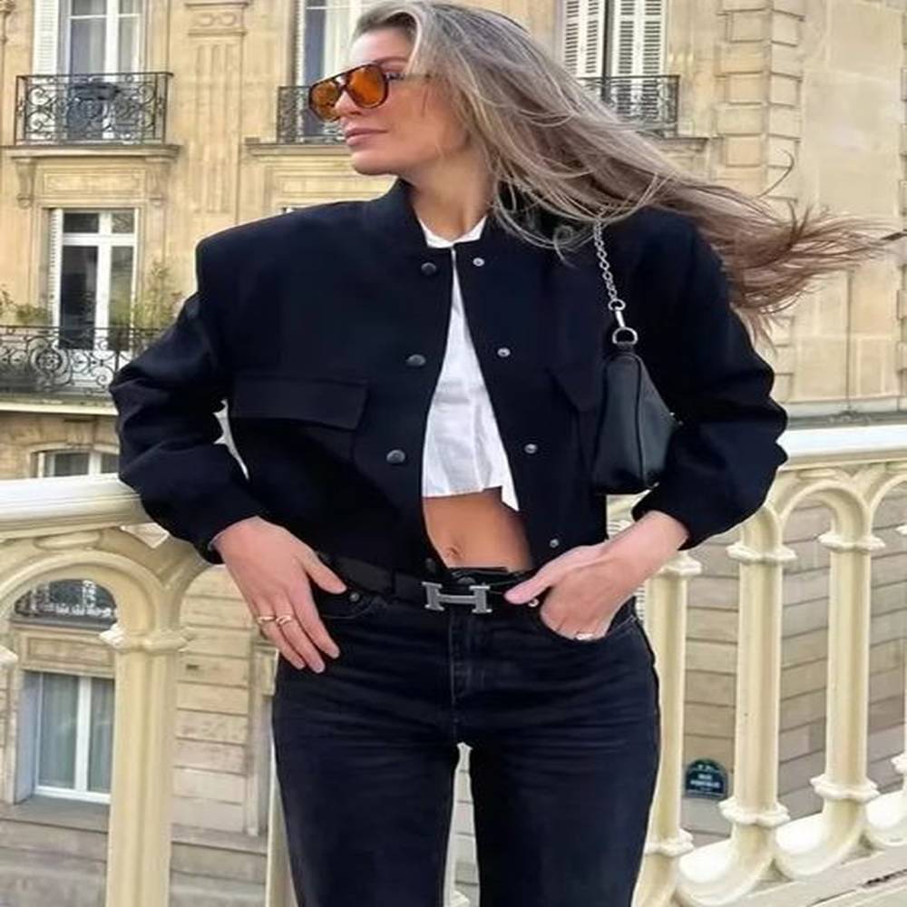 womens white bomber jacket autumn winter style
