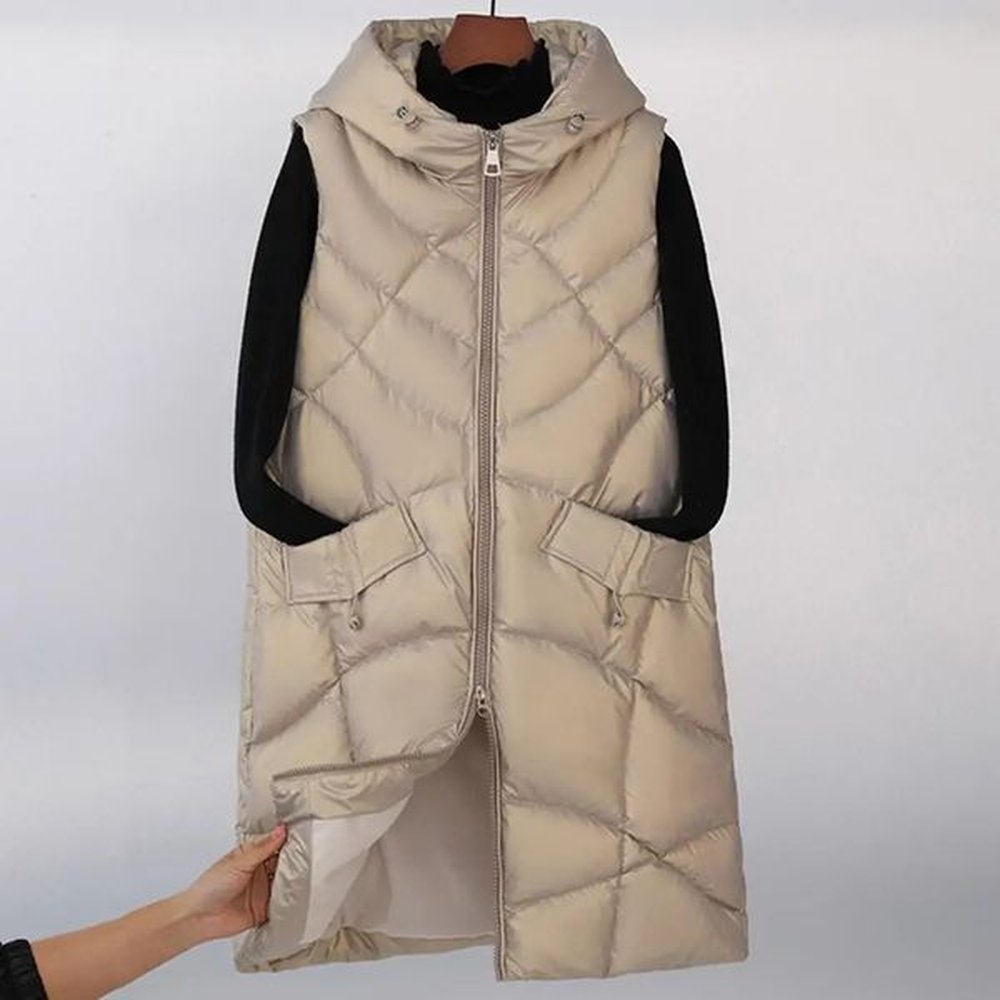 womens winter vest stand up collar medium long sleeves strapless