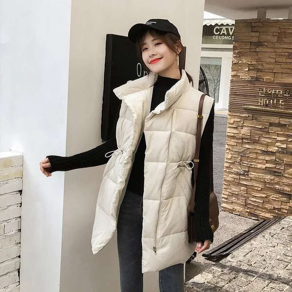 womens winter womens korean style medium to long slim fit