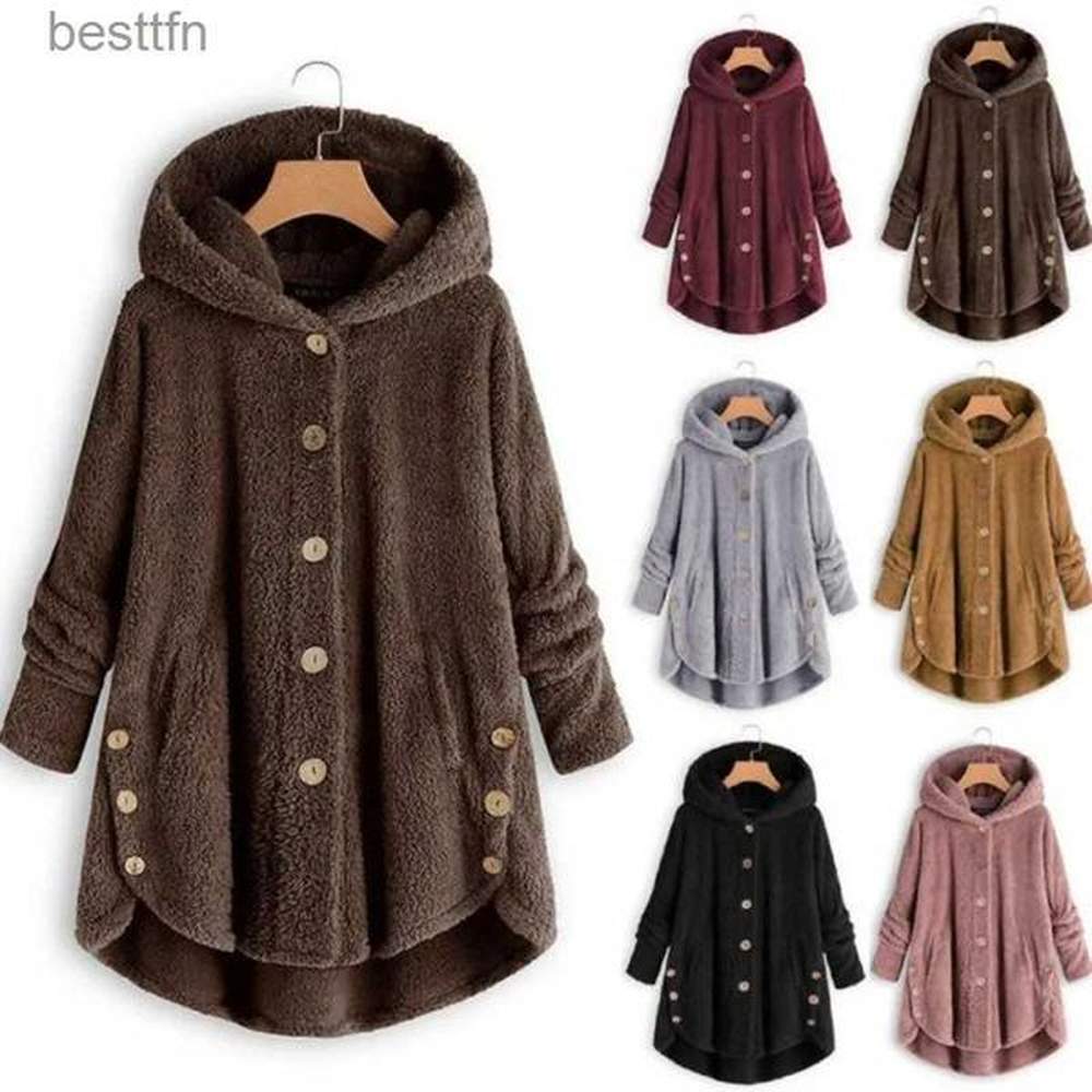 womens wool blends autumn winter coat women warm teddy bear