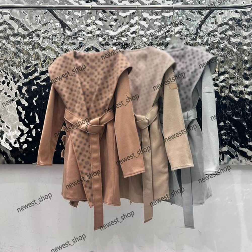 womens wool blends fleece coat overcoat designer double sided woolen