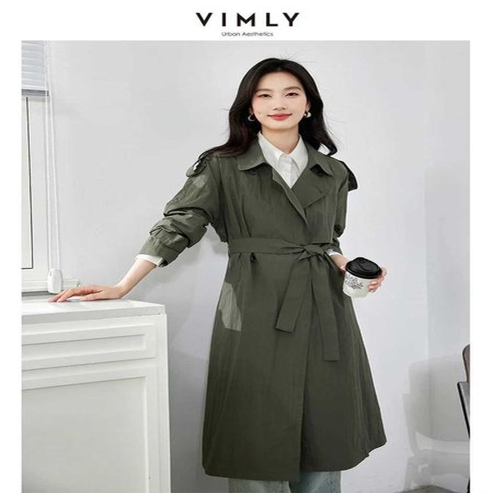 womens wool blends vimly womens office lady windbreaker streetwear double