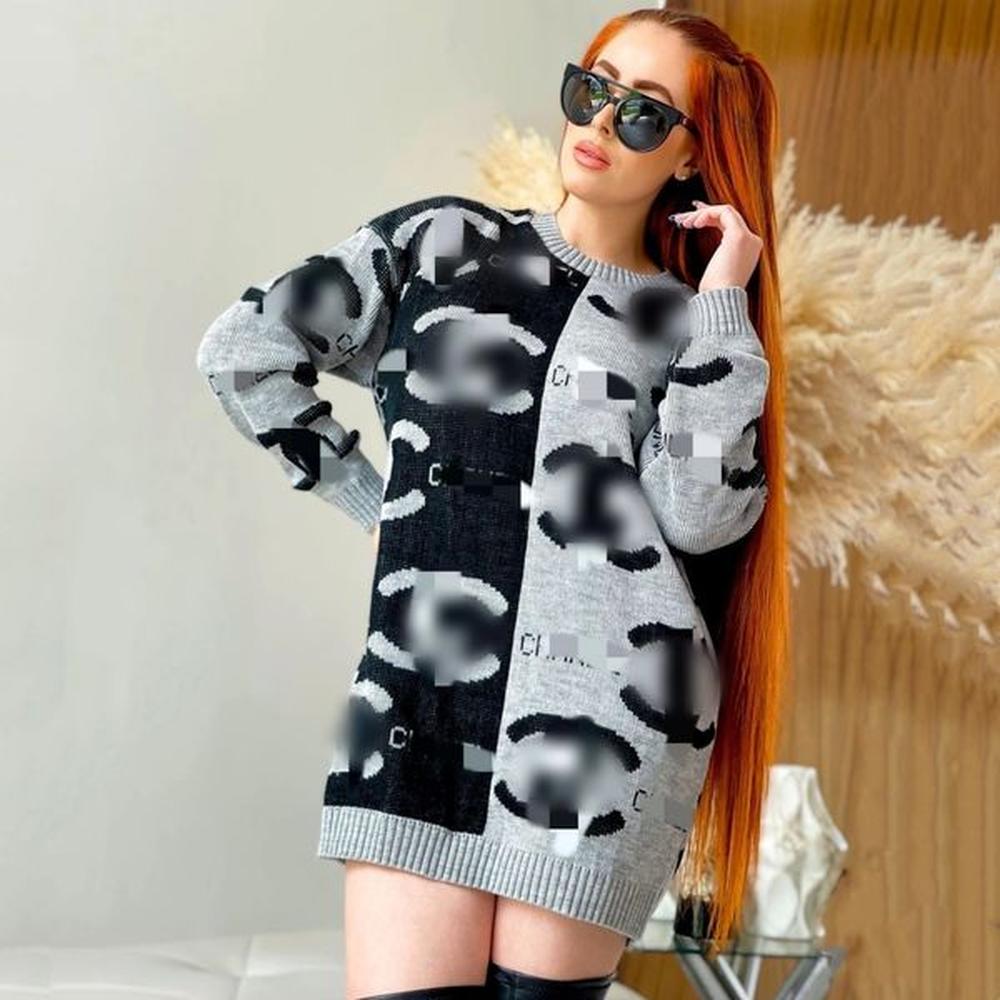 woolen sweaters women casual loose knit sweater jumper dresses