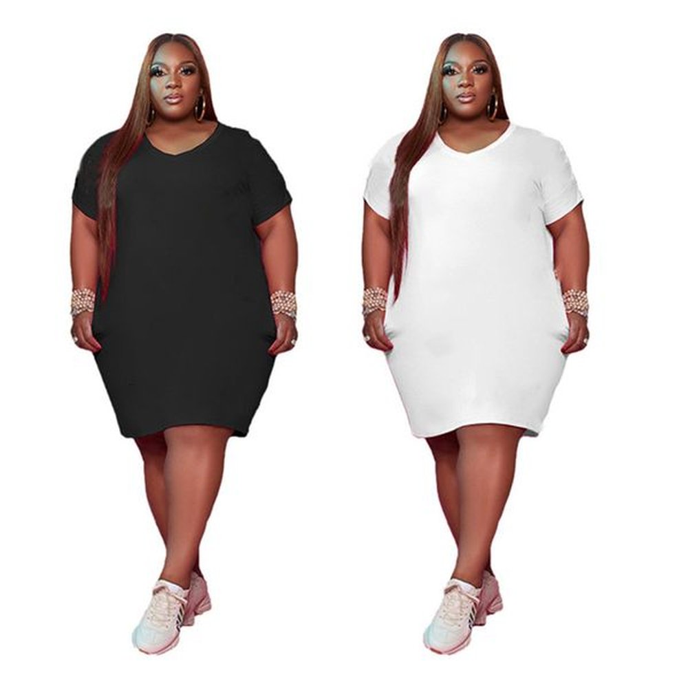 x xl xl plus size summer women onepiece dress casual