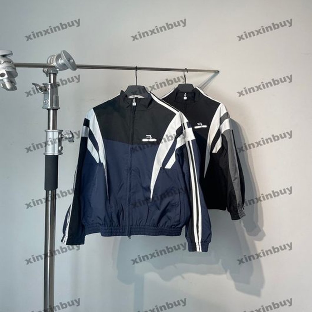 xinxinbuy Men designer Coat Jacket Splicing together paris windbreaker long sleeves women gray Black khaki green red M-2XL
