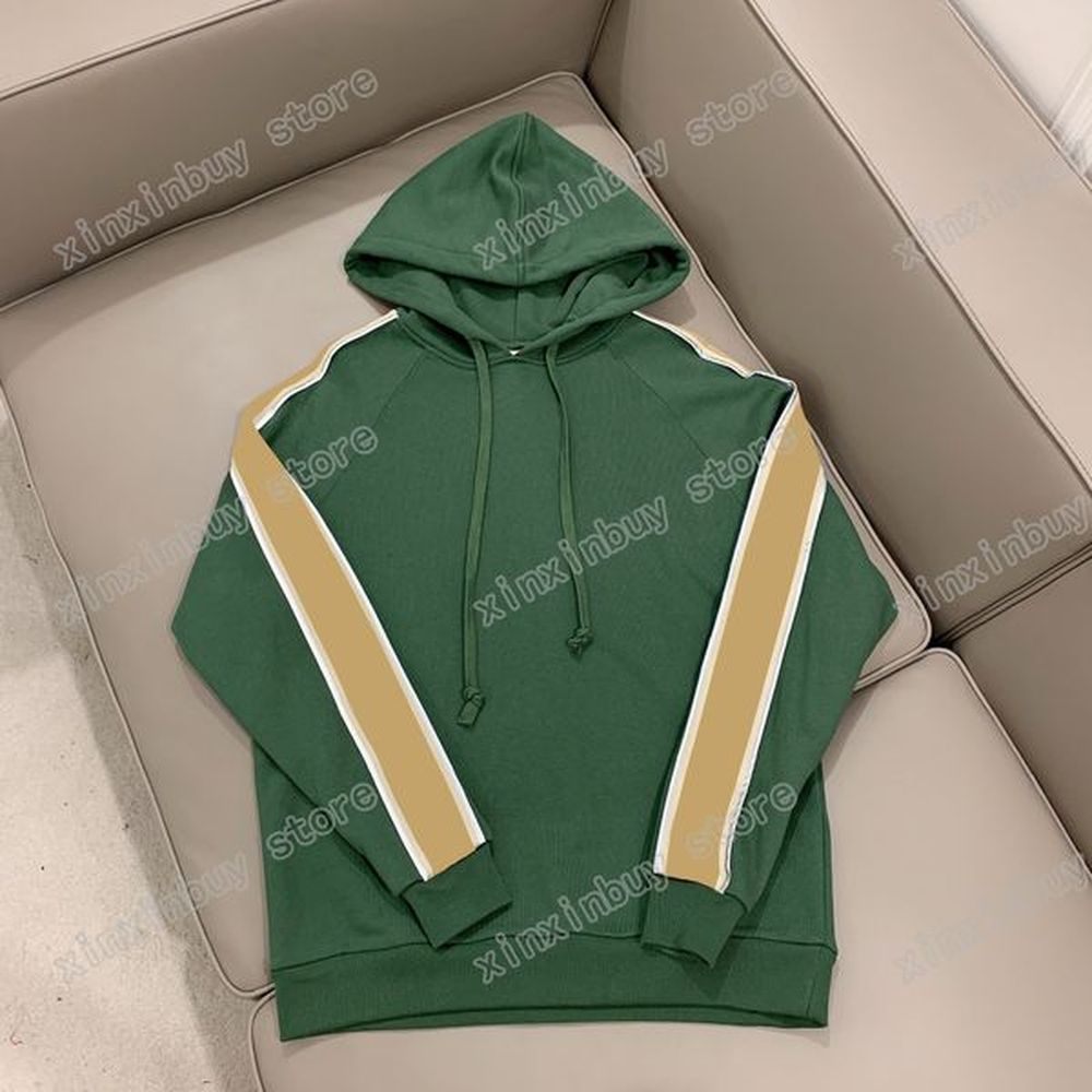 xinxinbuy Men designer Sweatshirts Hoodies Reflective Tape Double letter jacquard cotton Sportswear women casual high quality white XS-L