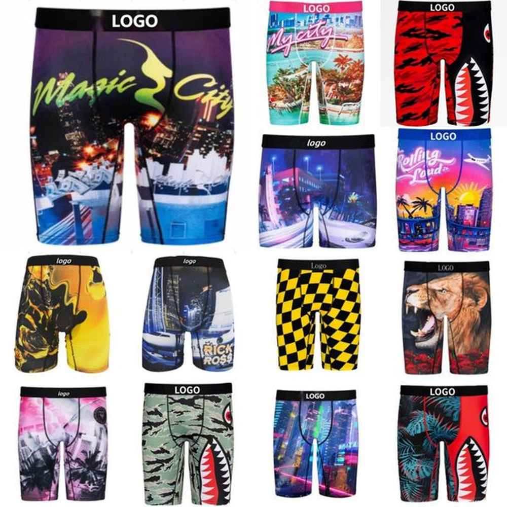 3XL Designer Mens Shorts With Bags Sports Underpants Branded Male Summer Plus Size Underwear Boxers Briefs Soft Breathable