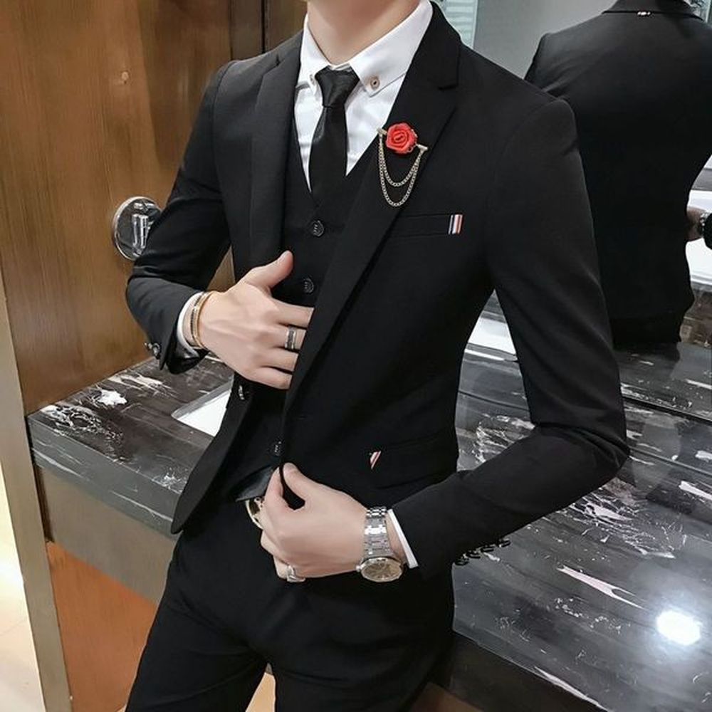 X1120Slim Korean professional small suit handsome groom best man wedding dress