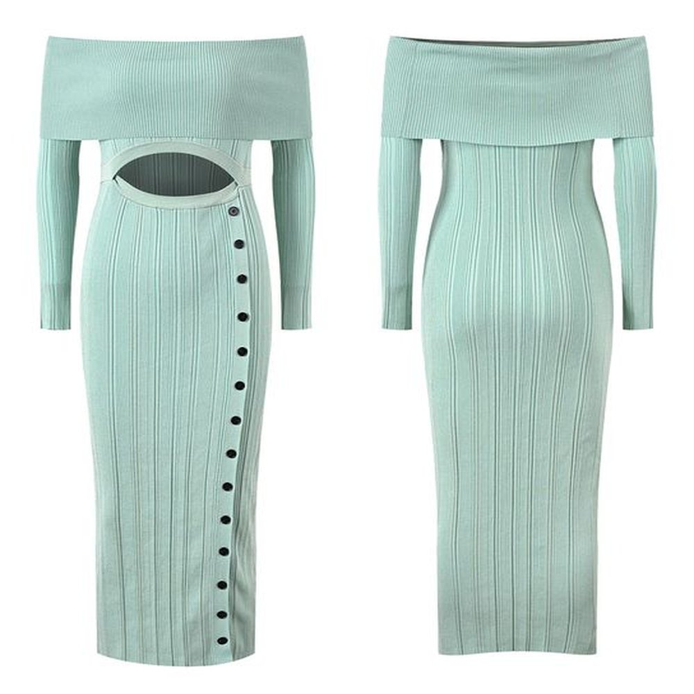 xxl milan runway dress spring summer long sleeve