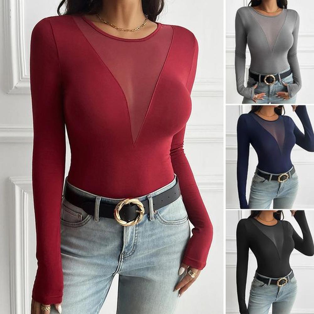 yjkdyk spring summer womens tops female deep v patchwork long