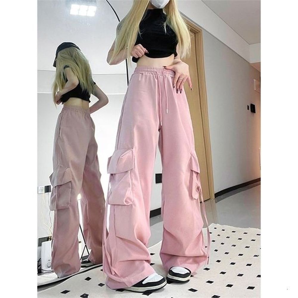yk cargo pants women streetwear oversized wide leg sweatpants harajuku
