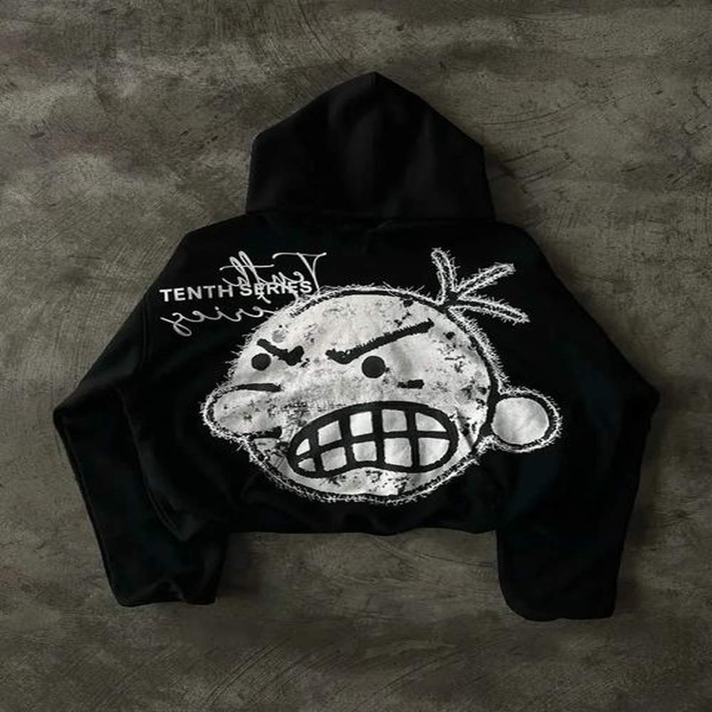 Y2k European and American Street Fashion Trend Versatile Jacket Men Harajuku Retro Loose Casual Pullover Hoodie Women 240919