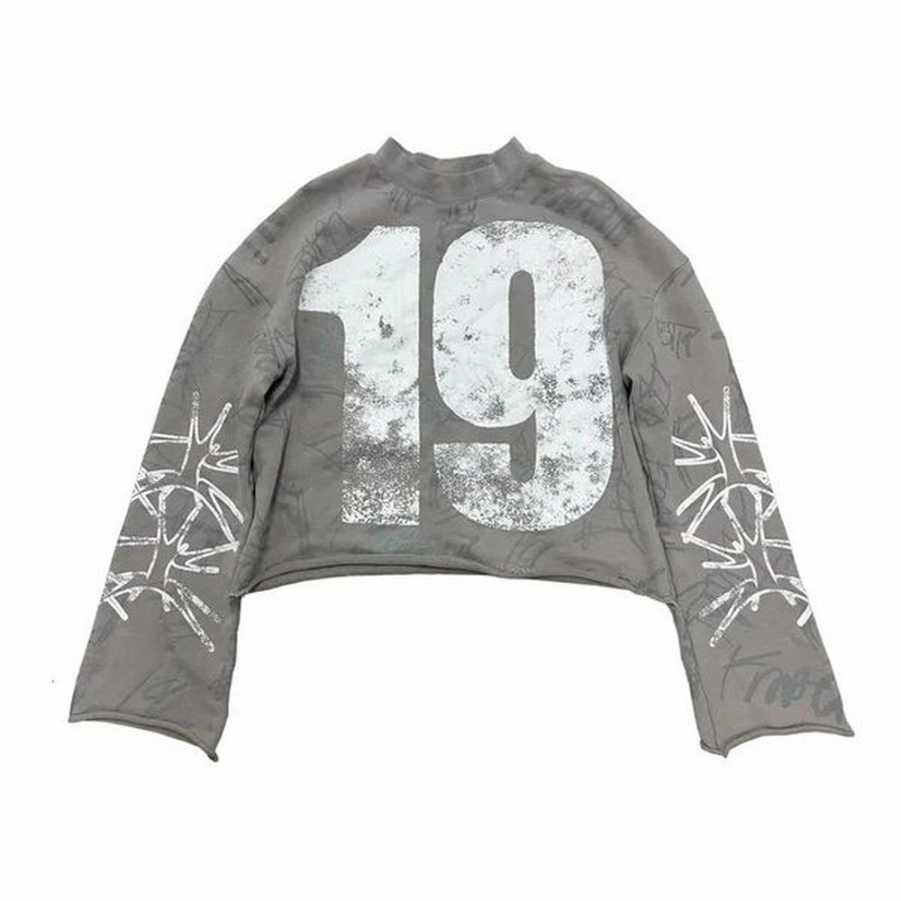 Y2K Fashion Long Sleeved T Shirt Men Women Harajuku Hip Hop Graffiti Style Graphic Print Oversized Tops Autumn Gothic Clothing 250110