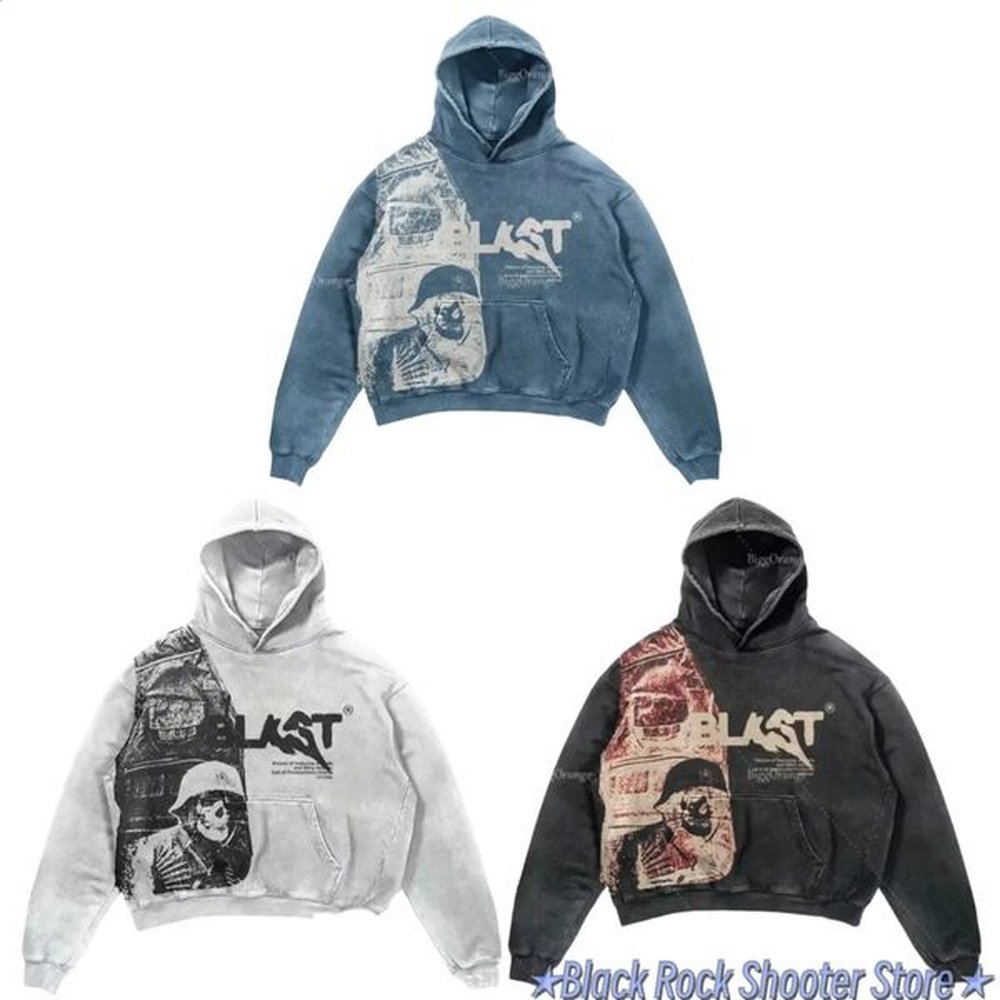 Y2K Hoodie Drop Shop Coats Street Clothing Gothic Casual Letter Explosion Printed Pattern Skull Hoodie Harajuku Mens Clothing 240830