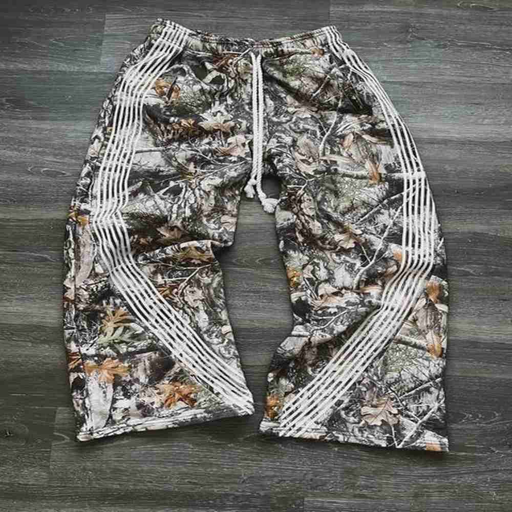 Y2k Leaf Camouflage Function Tactical Function Pants Mens Quality Jogger Drag Sports Pants Freight Personnel 241127