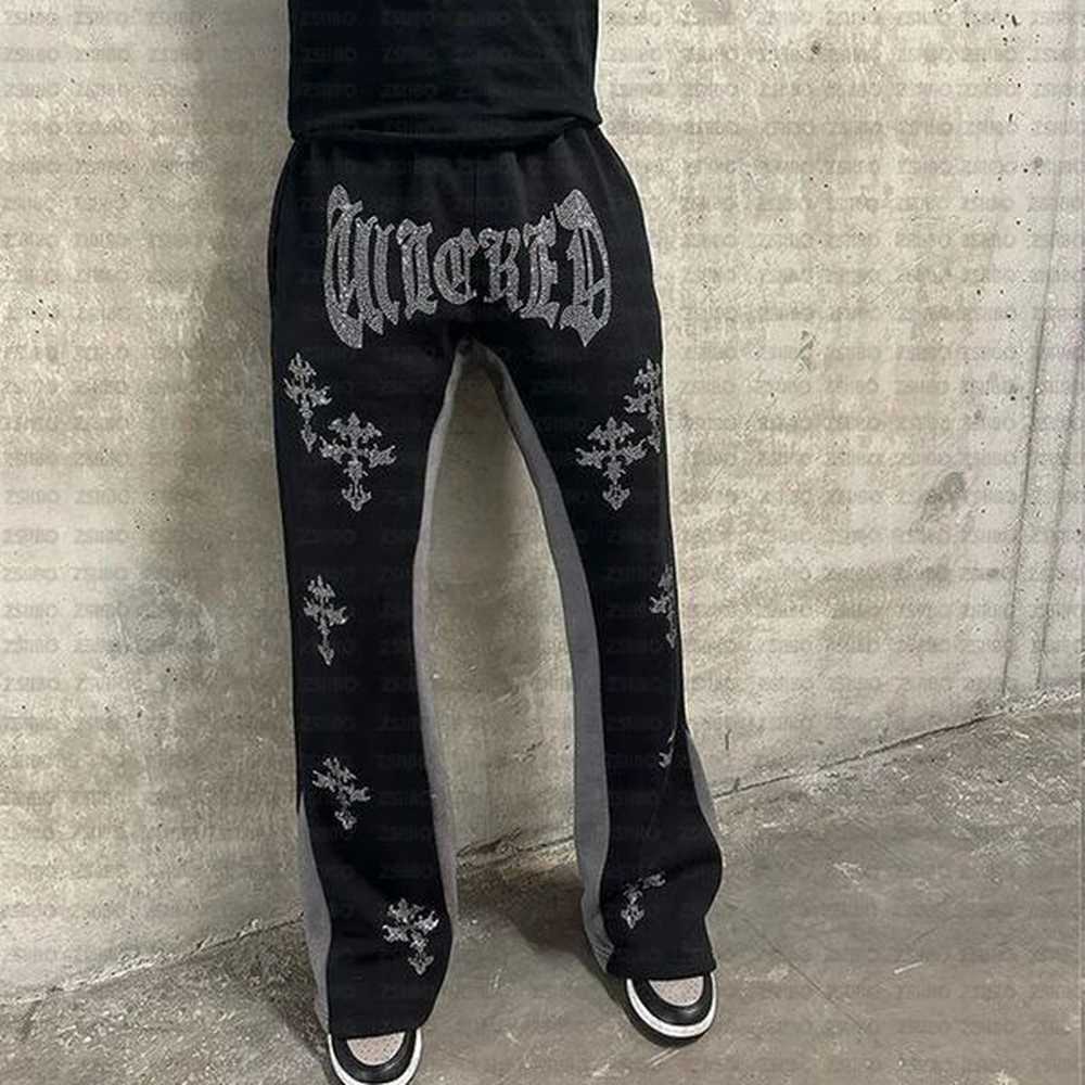 yk womens sports pants bottom diamond elastic casual pants oversized