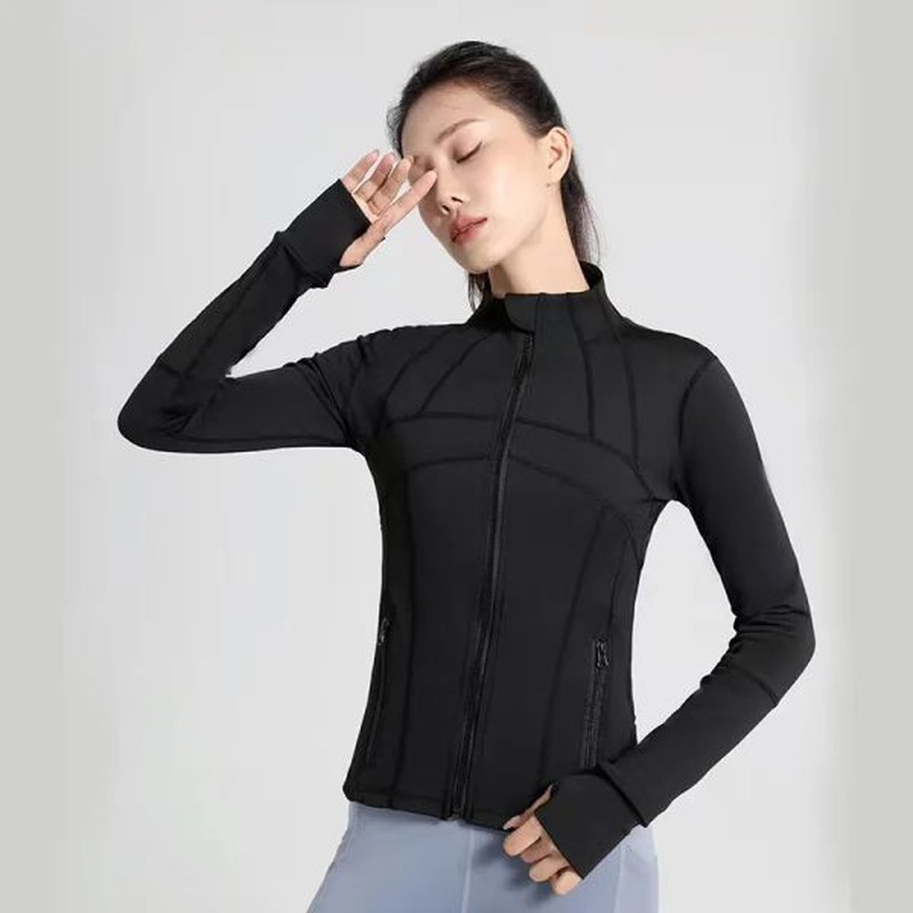 yoga jacket womens define workout sport coat fitness jacket