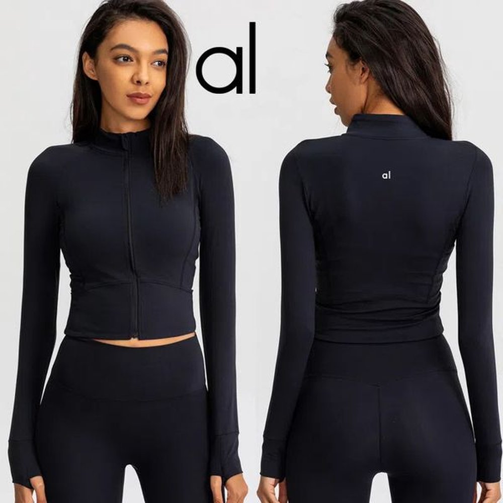 yoga suit sets women long sleeve zipper leggings gym fitness
