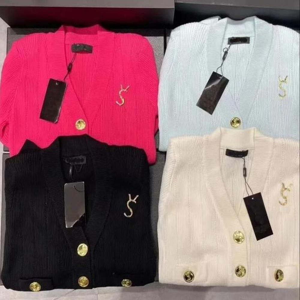 ysg high quality luxury sweaters womens v neck long sleeve