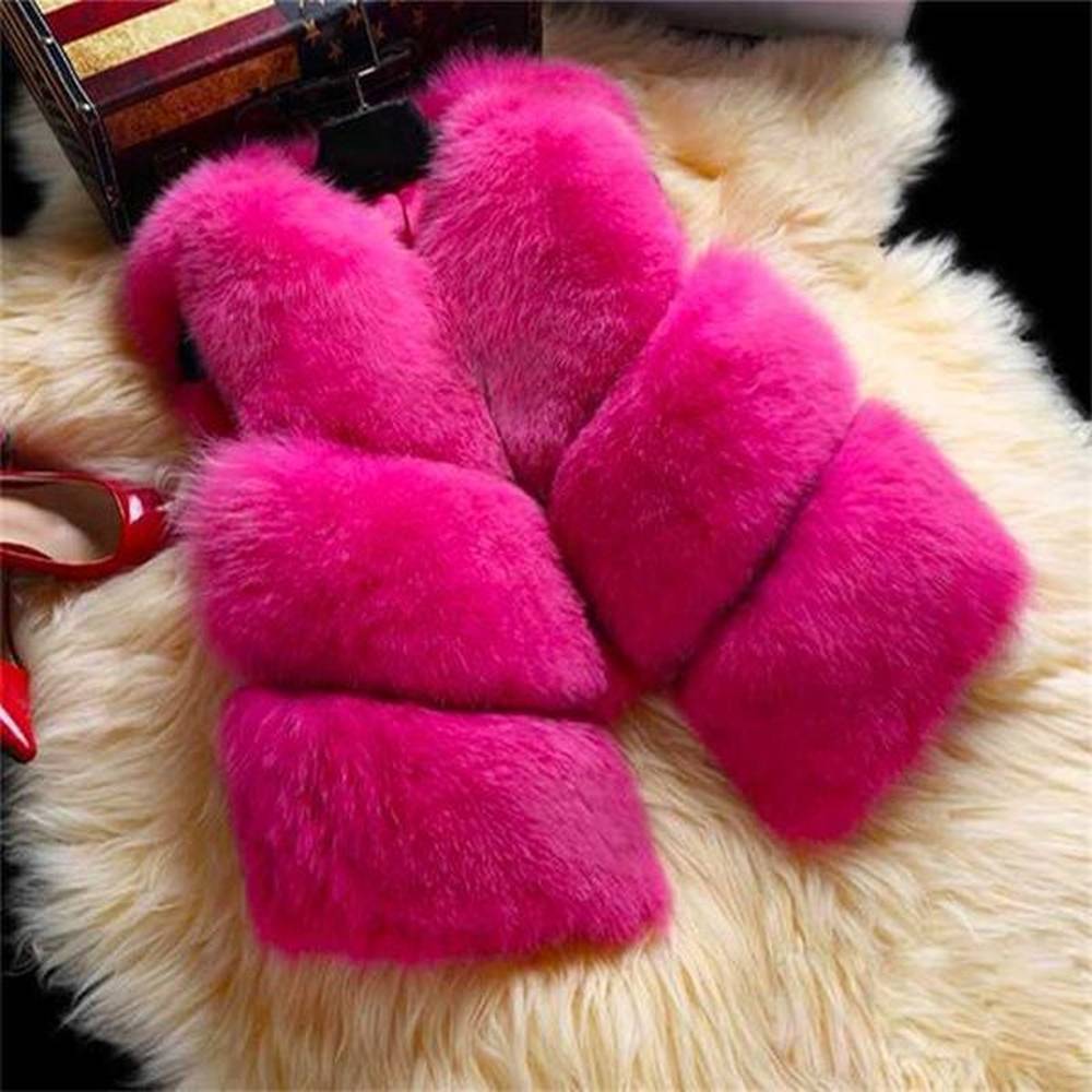 zadorin xl autumn winter thick warm faux fur vest women