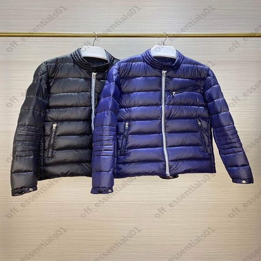 Zippered letter stand collar mens down jacket France Luxury Brand jackets Designers Men S Clothing Size 1--5