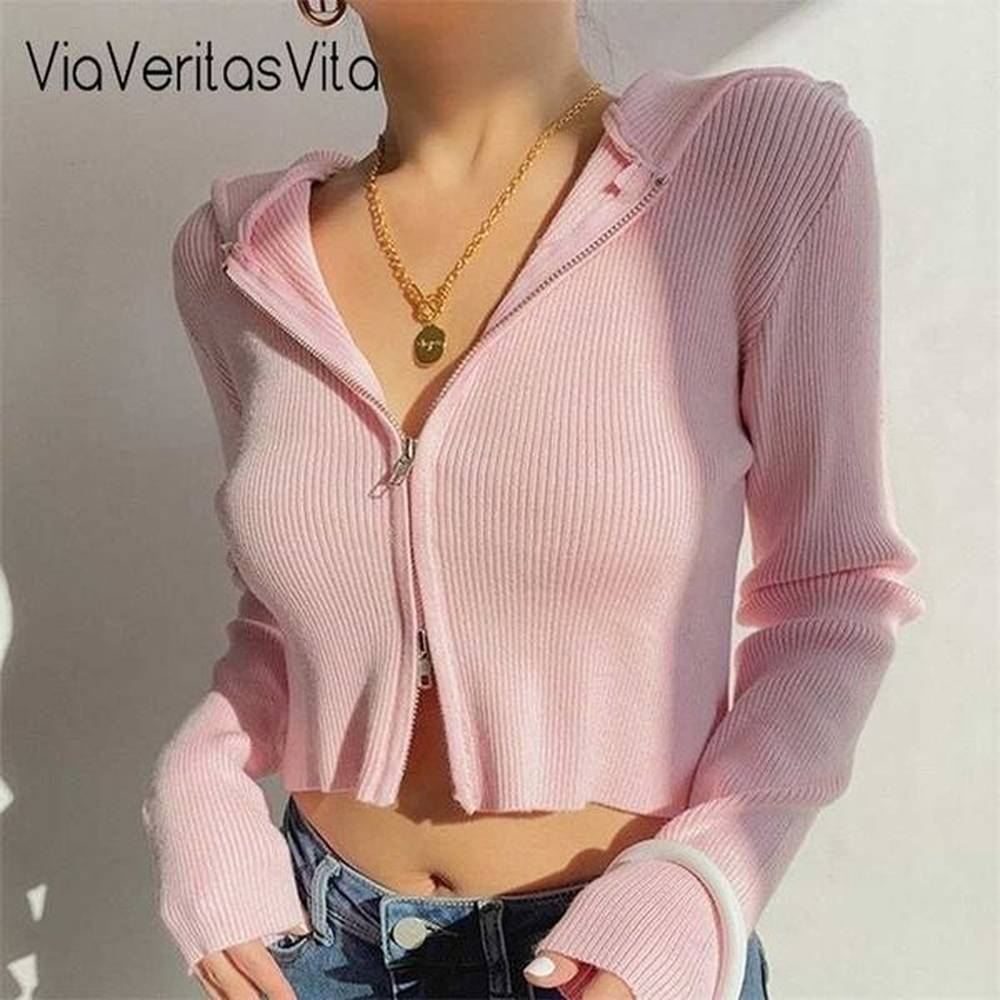 zipup cardigan women jacket outwear mujer zoravcky basic coat jogger